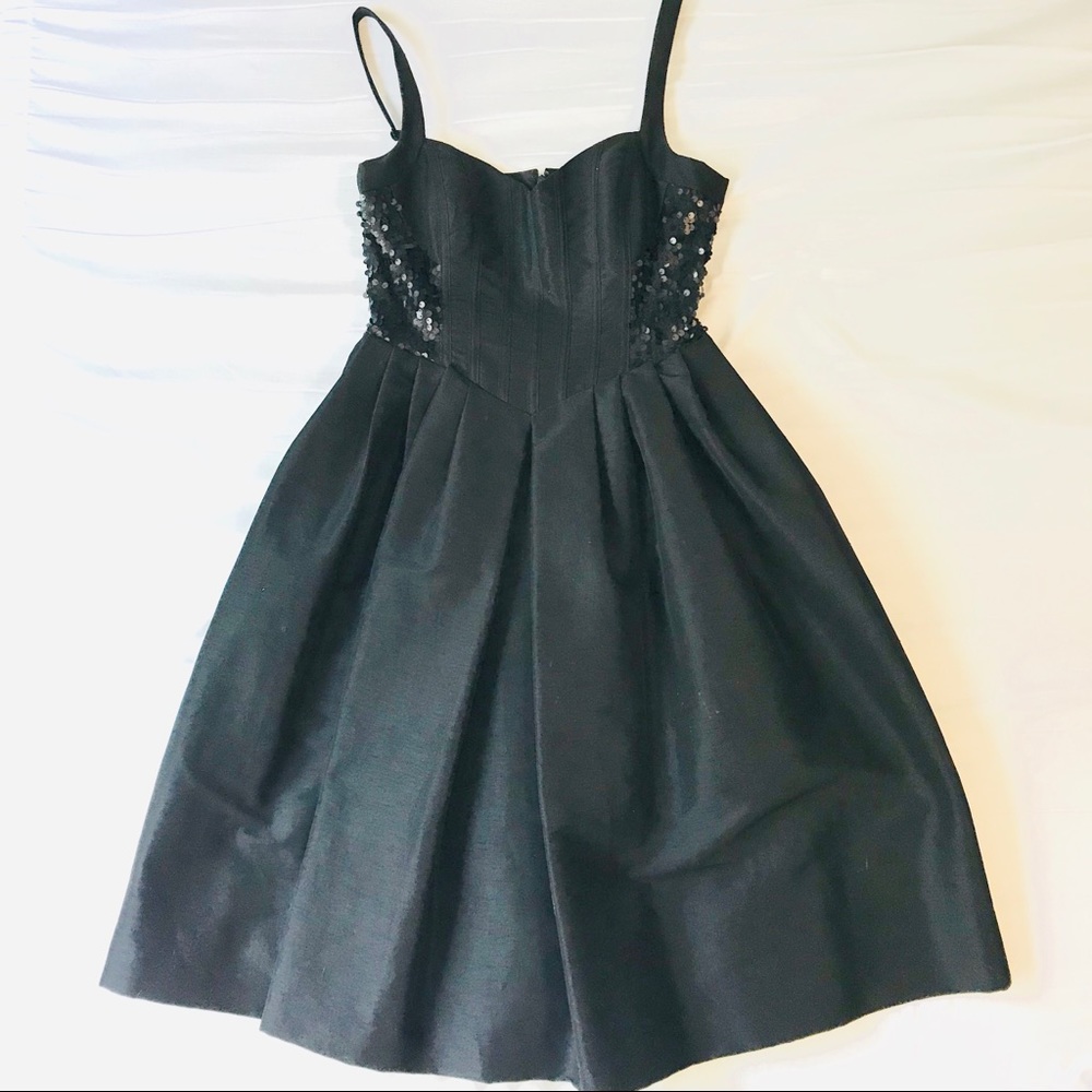 Jessica Simpson black corset cocktail dress